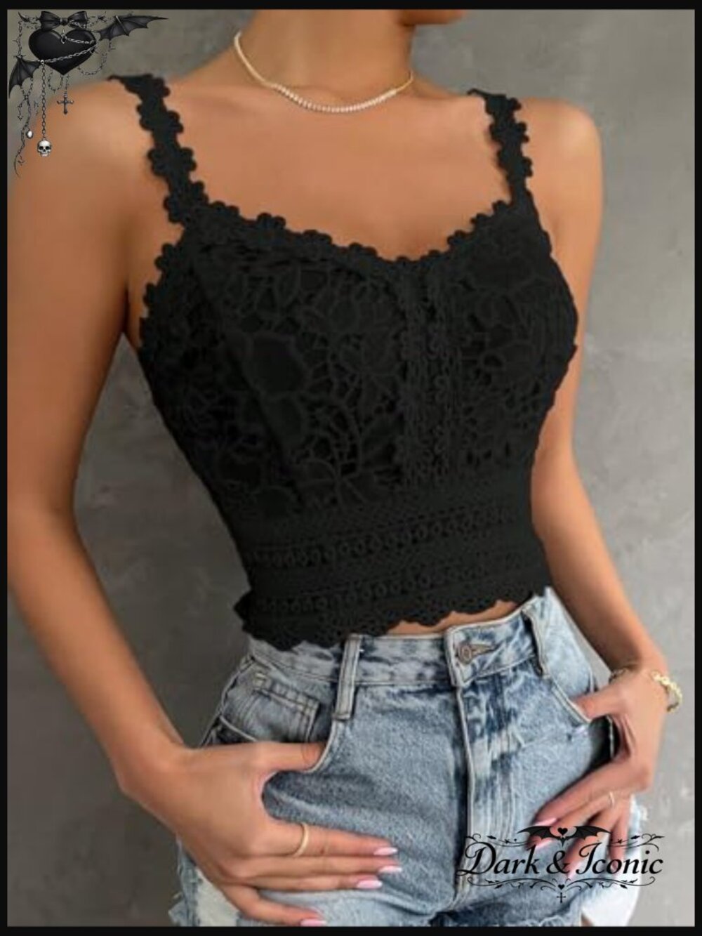 Boho Lace Corset Crop Tank Top Backless Going Out Summer Outfits - Picture 3 of 5